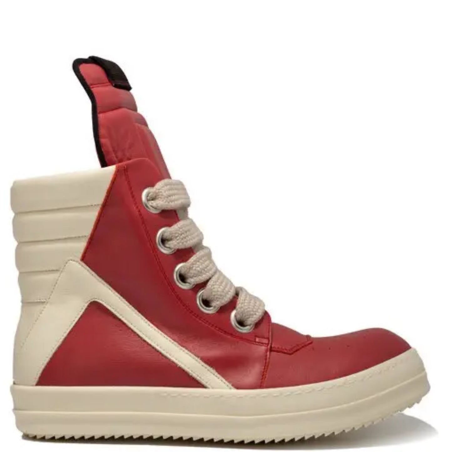 R*ck Owens GEOBASKET CARDINAL RED LEATHER