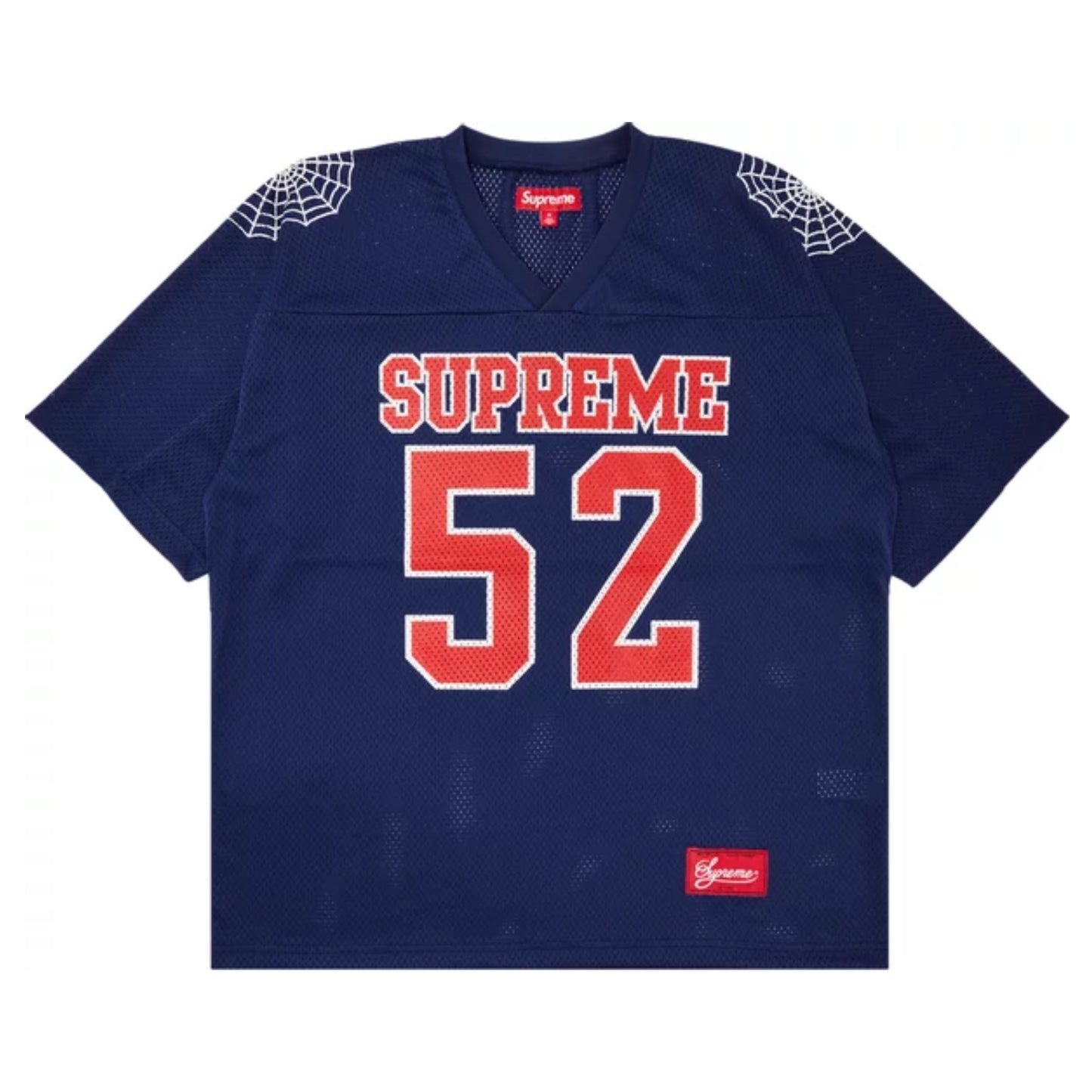 SUPREME FOOTBALL JERSEY NAVY ORANGE