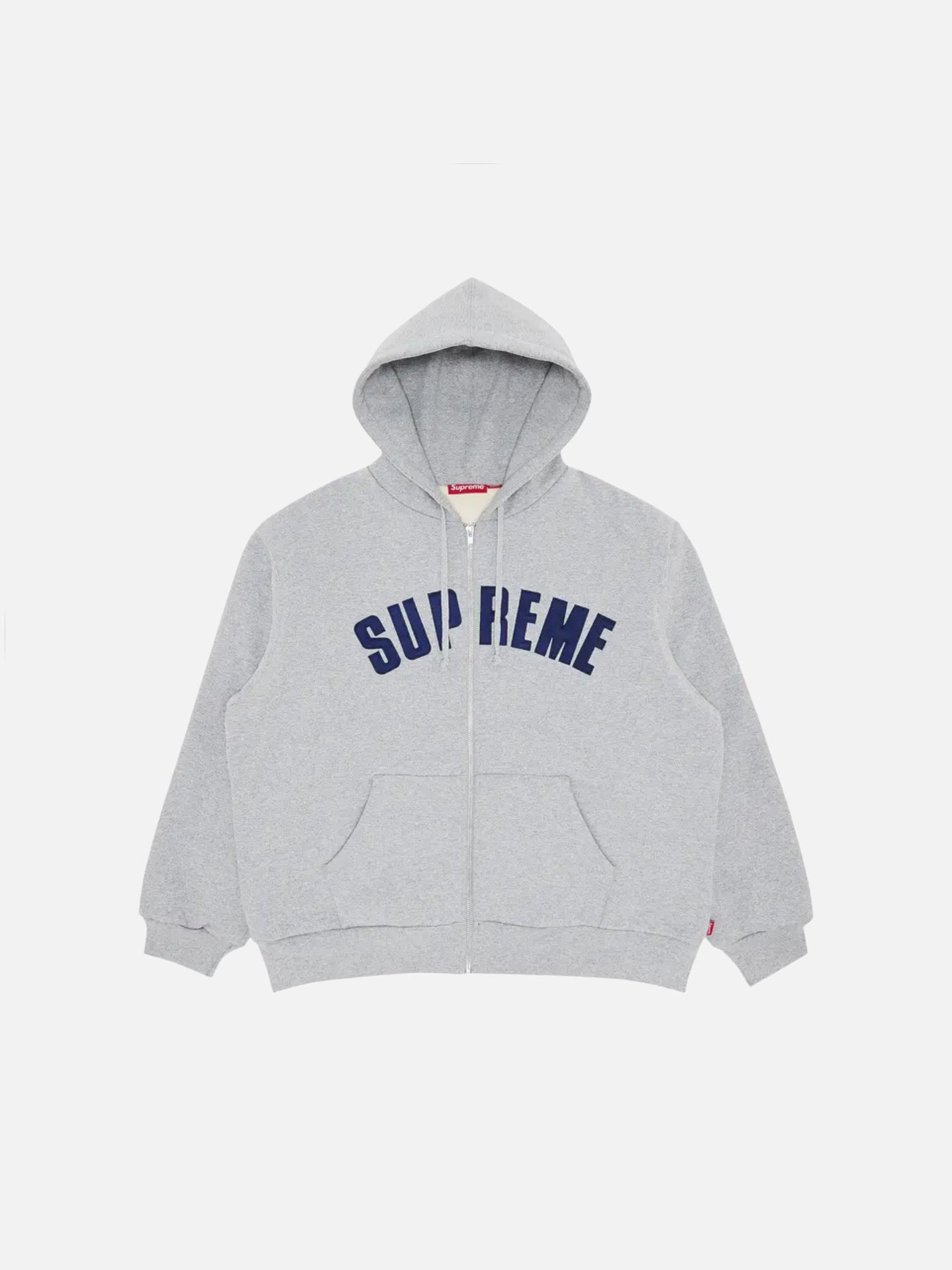 Supreme Arc Thermal Zip Up Hooded Sweatshirt 'Heather Grey'
