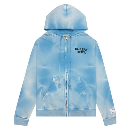 GALLERY DEPT LIGHT BLUE ZIP HOODIE