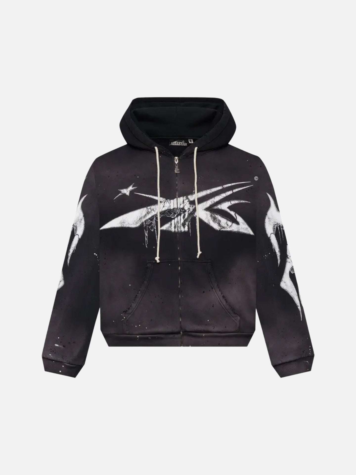 Hellstar Spiderweb Sport Logo Zip-Up 'Black'