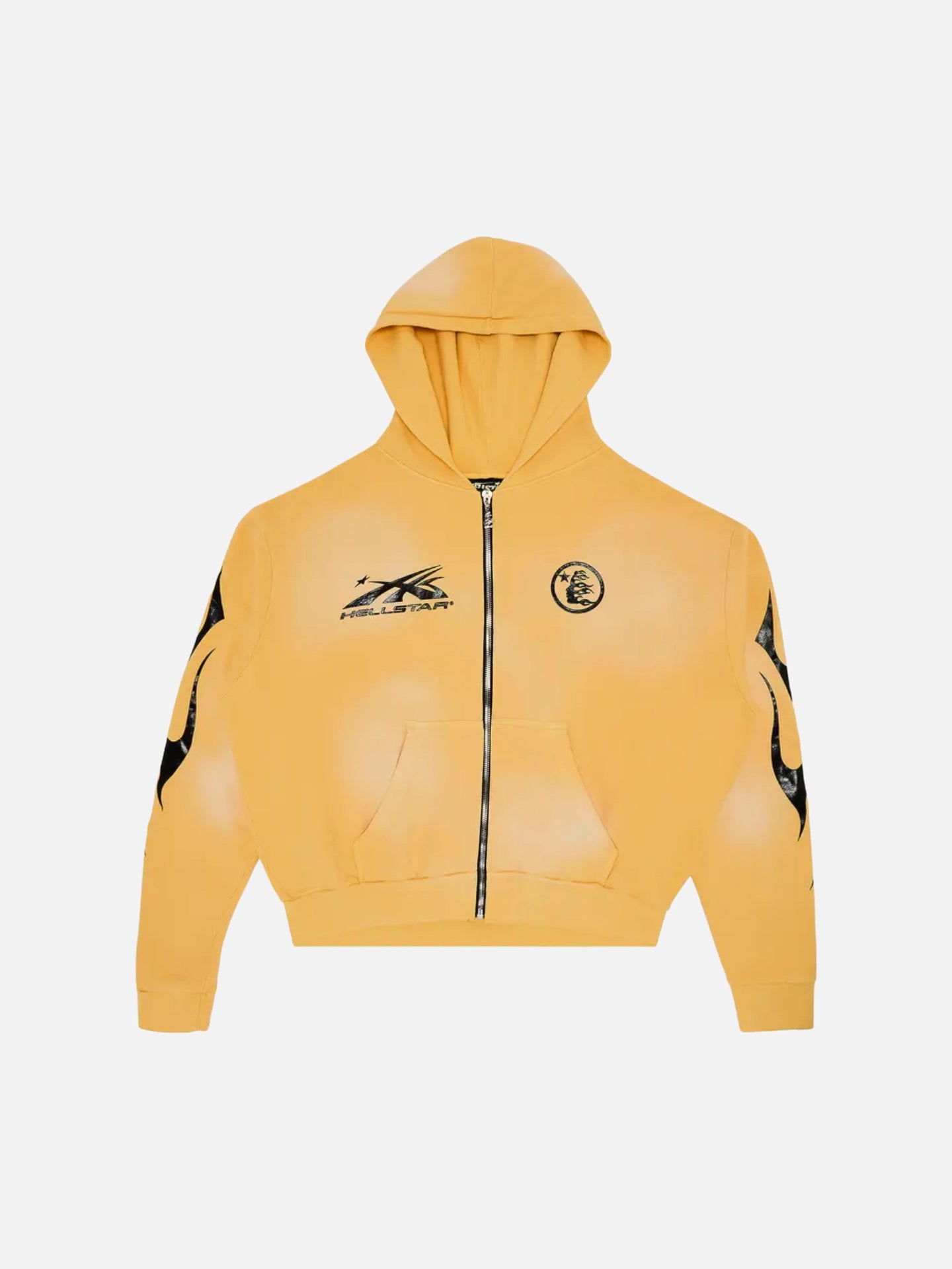 Hellstar Sports Zip Up Sweatshirt 'Yellow'
