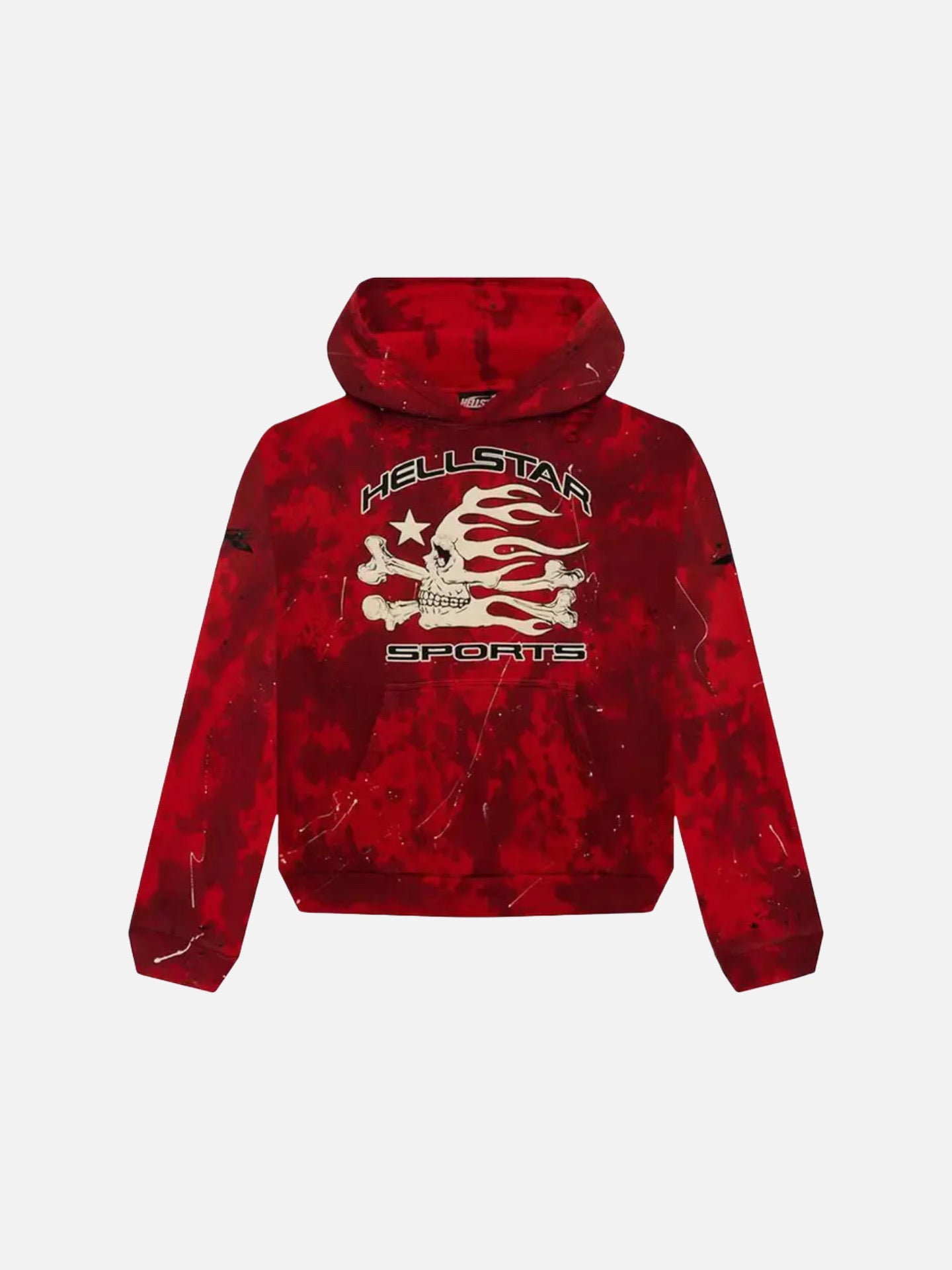 Hellstar Sports Tie-Dye Skull Hoodie 'Red'