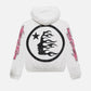 Hellstar Records Glitter Zip Up Hoodie 'White'
