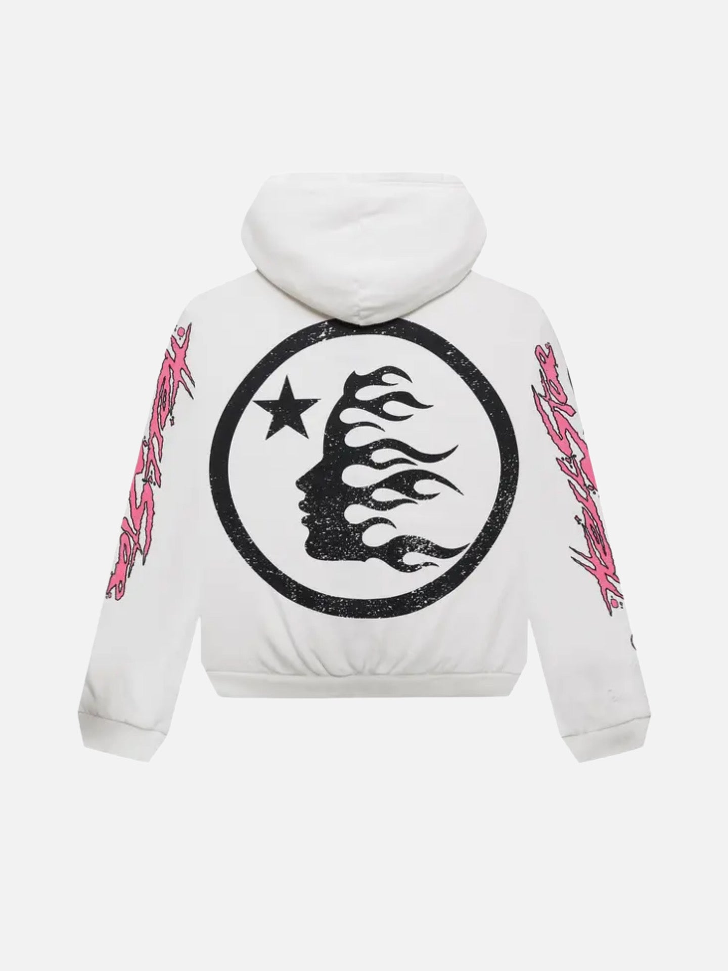 Hellstar Records Glitter Zip Up Hoodie 'White'