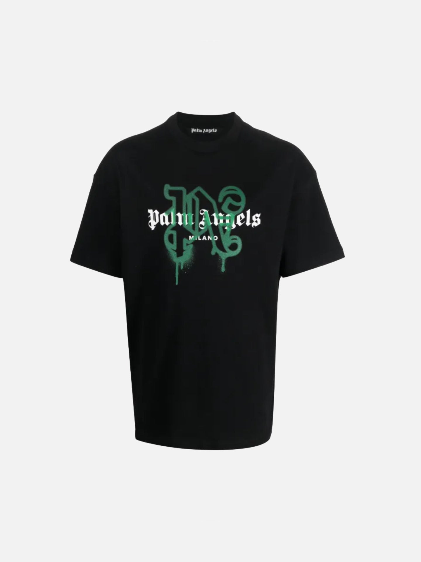 Palm Angels Milano Monogram-Print Tee ‘Black/Green’