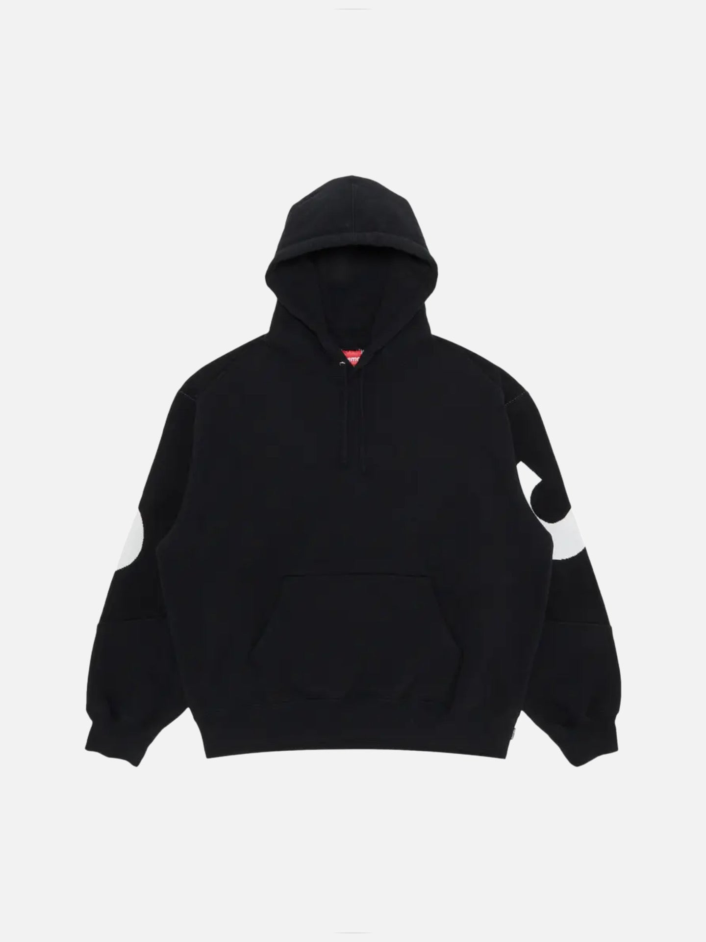 Supreme Big Logo Jacquard Hooded Sweatshirt 'Black'