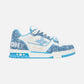 Louis Vuitton Trainer Low 'Velcro Strap - Light Blue Monogram Denim'