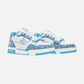 Louis Vuitton Trainer Low 'Velcro Strap - Light Blue Monogram Denim'