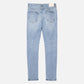 PURPLE BRAND Halftone Wordmark Jeans 'Light Indigo'