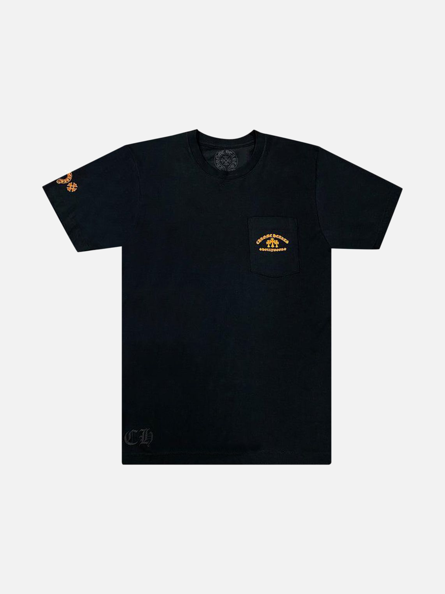 Chrome Hearts Triple Cross Hollywood Pocket Tee 'Black/Orange'