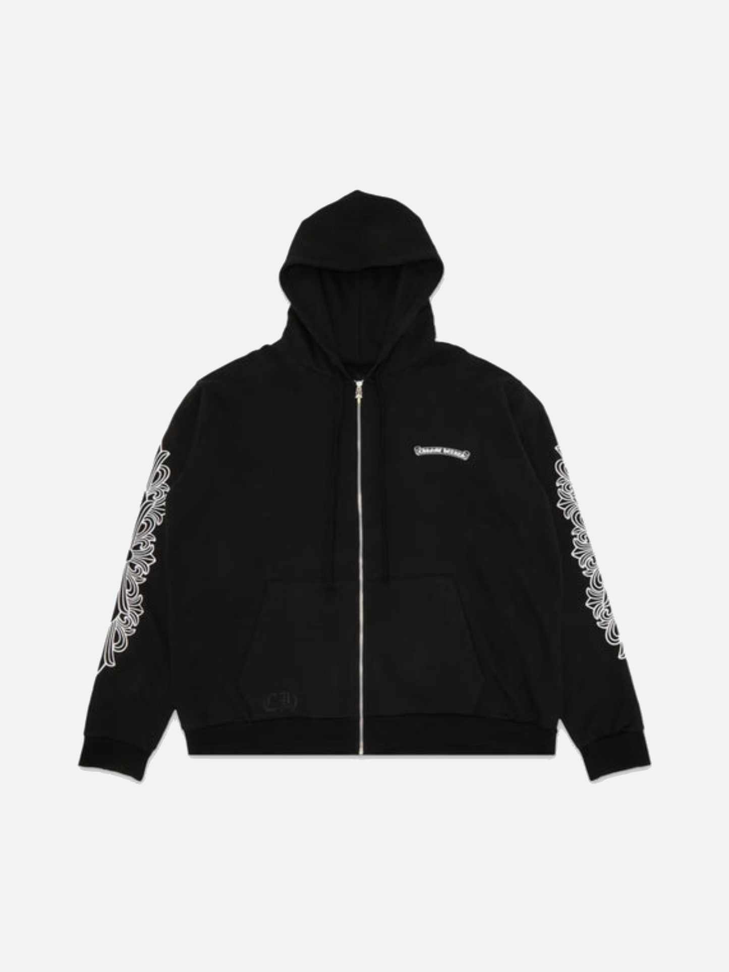 Chrome Hearts Eye Chart Dagger Zip-Up Hoodie 'Black'