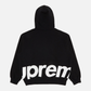 Supreme Big Logo Zip Up Hooded Sweatshirt 'Black'