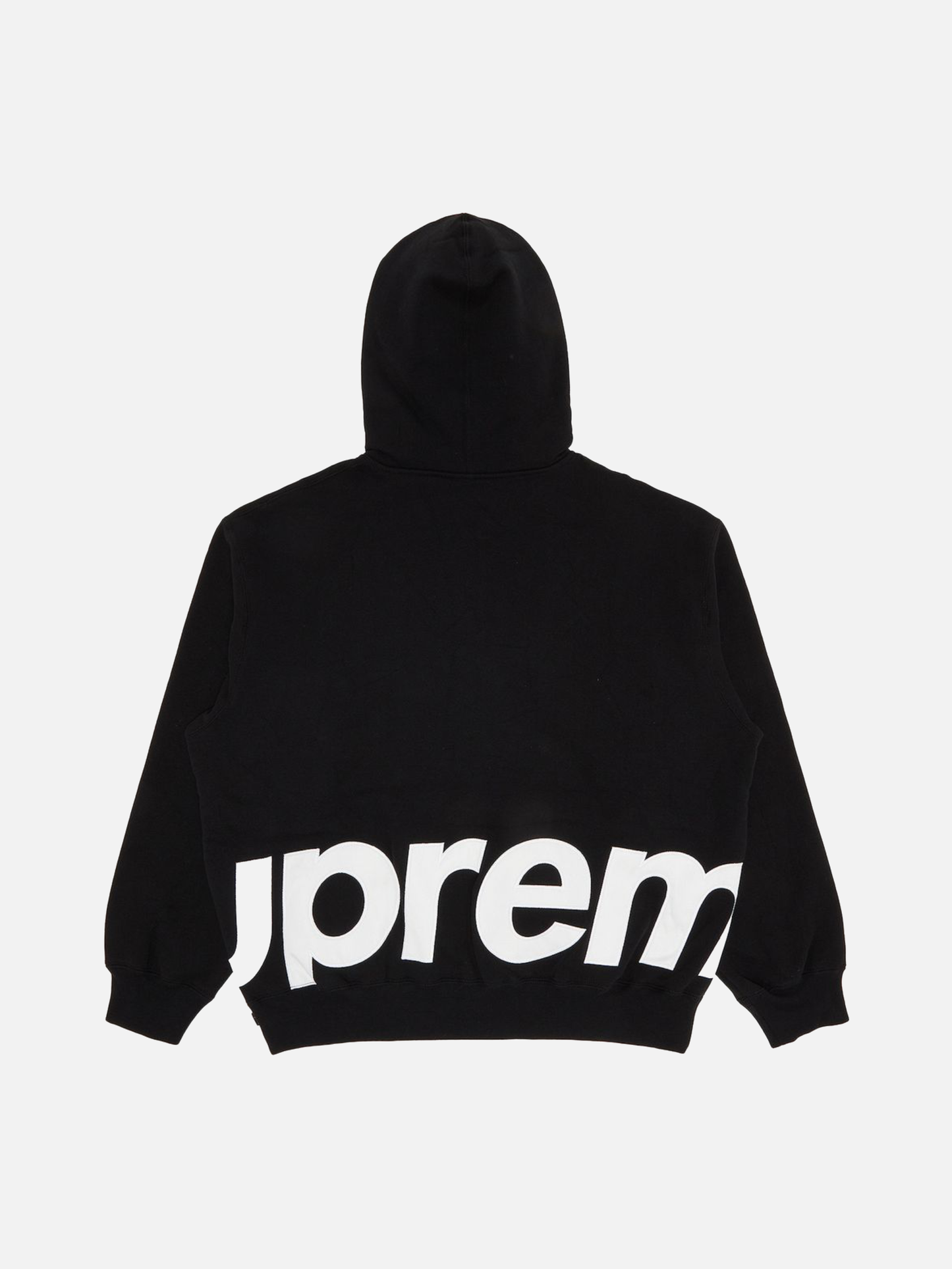 Supreme Big Logo Zip Up Hooded Sweatshirt 'Black'