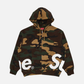 Supreme Big Logo Zip Up Hooded Sweatshirt 'Woodland Camo'