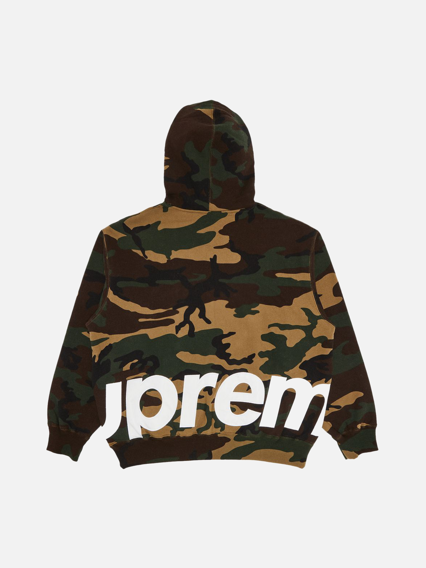 Supreme Big Logo Zip Up Hooded Sweatshirt 'Woodland Camo'
