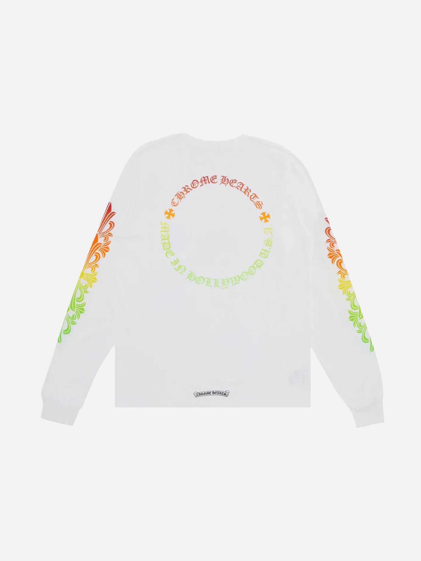 Chrome Hearts Floral Sleeve Gradient Long-Sleeve T-Shirt 'White'