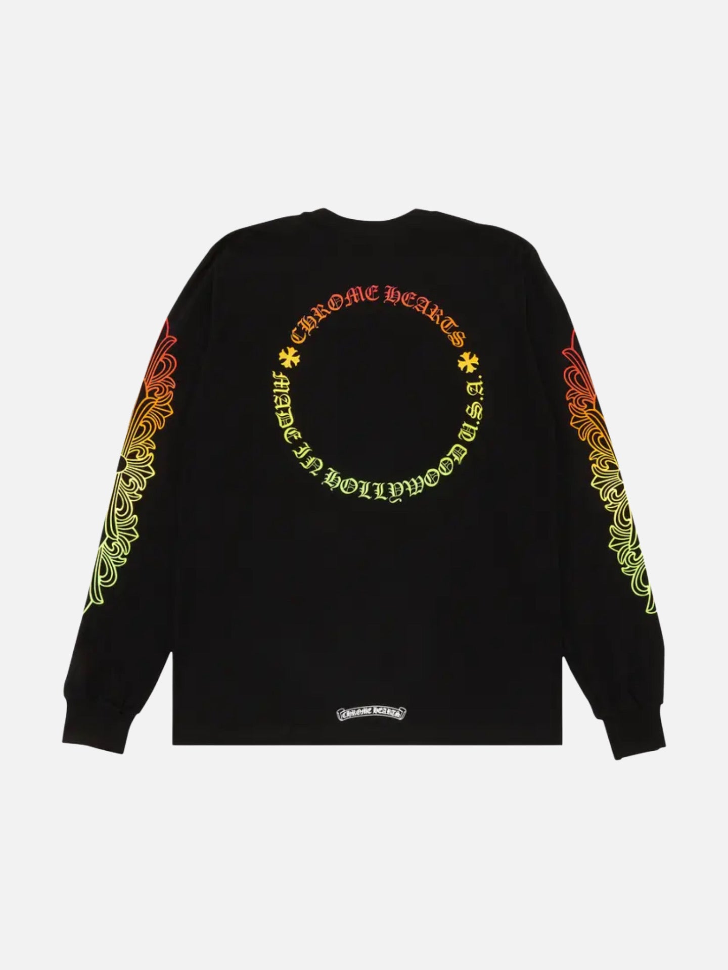 Chrome Hearts Floral Sleeve Gradient Long-Sleeve T-Shirt 'Black'
