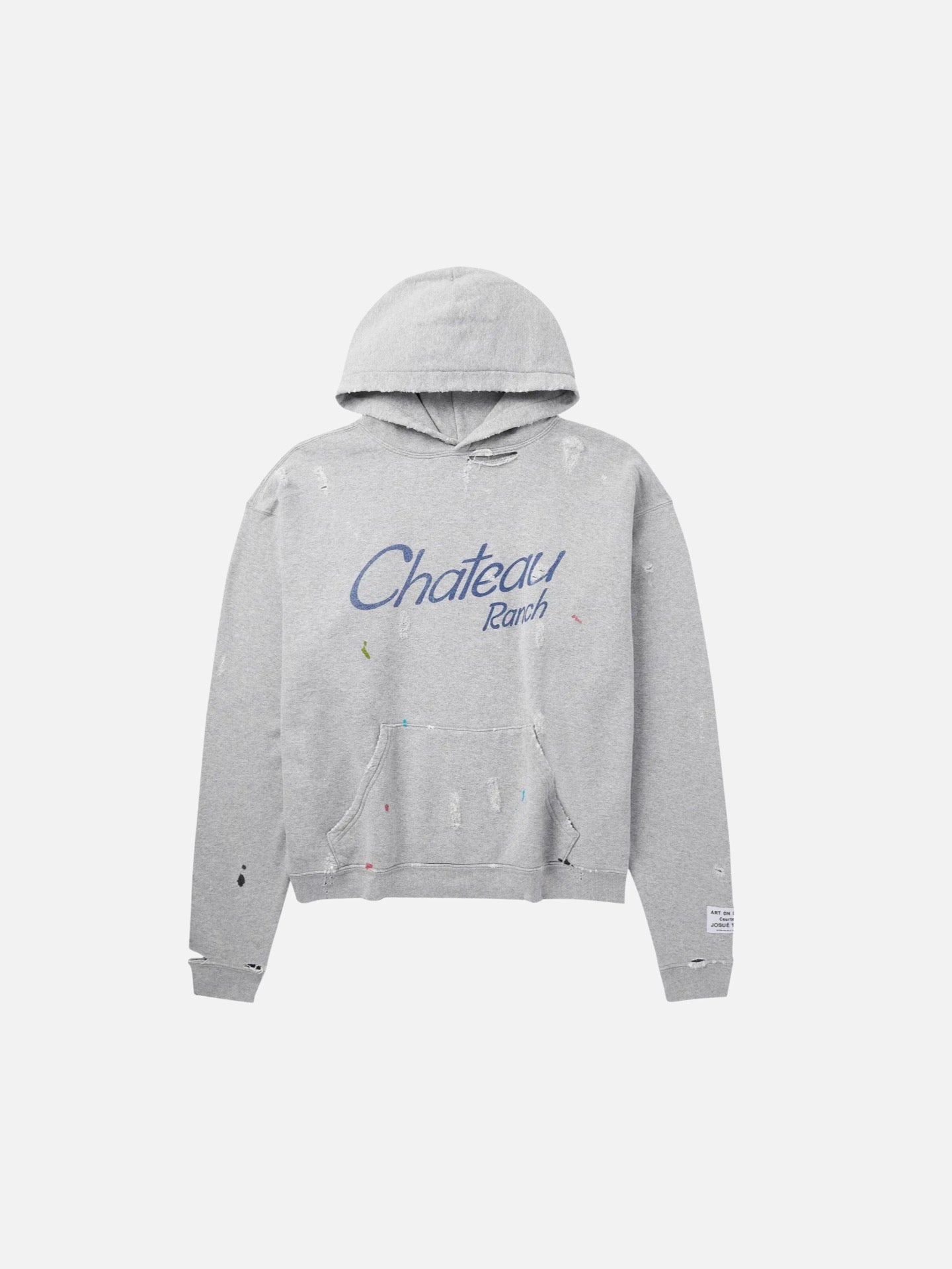 Gallery Dept. Distressed Chateau Ranch Hoodie 'Heather Grey'