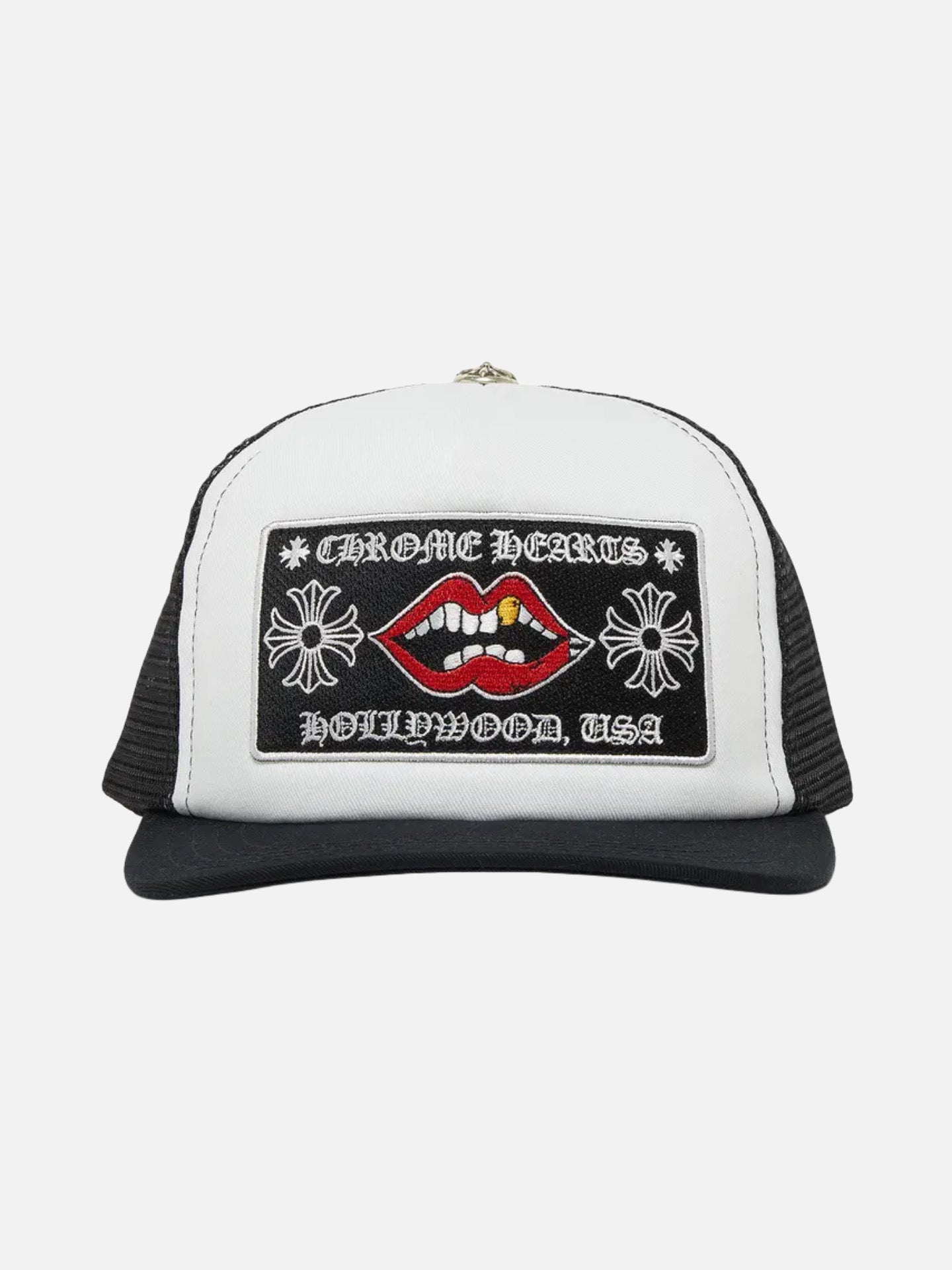 Chrome Hearts Chomper Hollywood Trucker Hat 'Black/White'