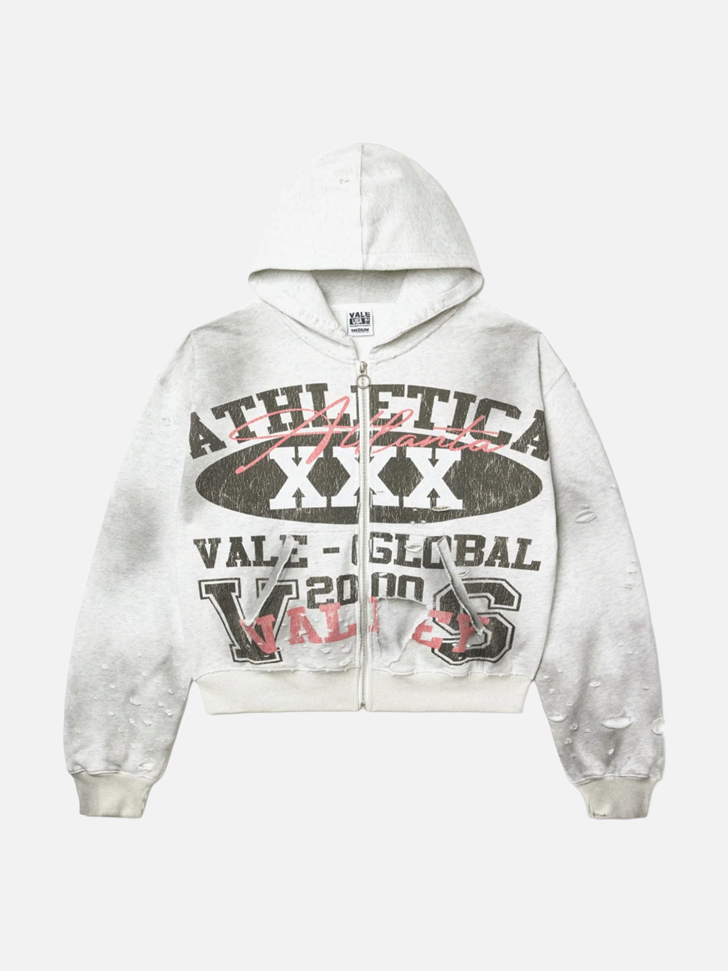Vale Forever Destroyer Zip Up Hoodie ‘Grey’