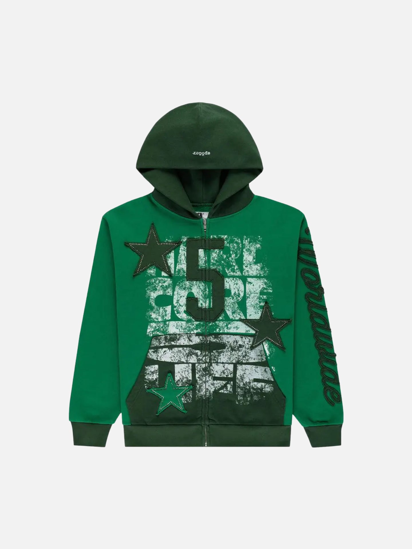 Sp5der Triple 5 Stitch Zip Up 'Green'