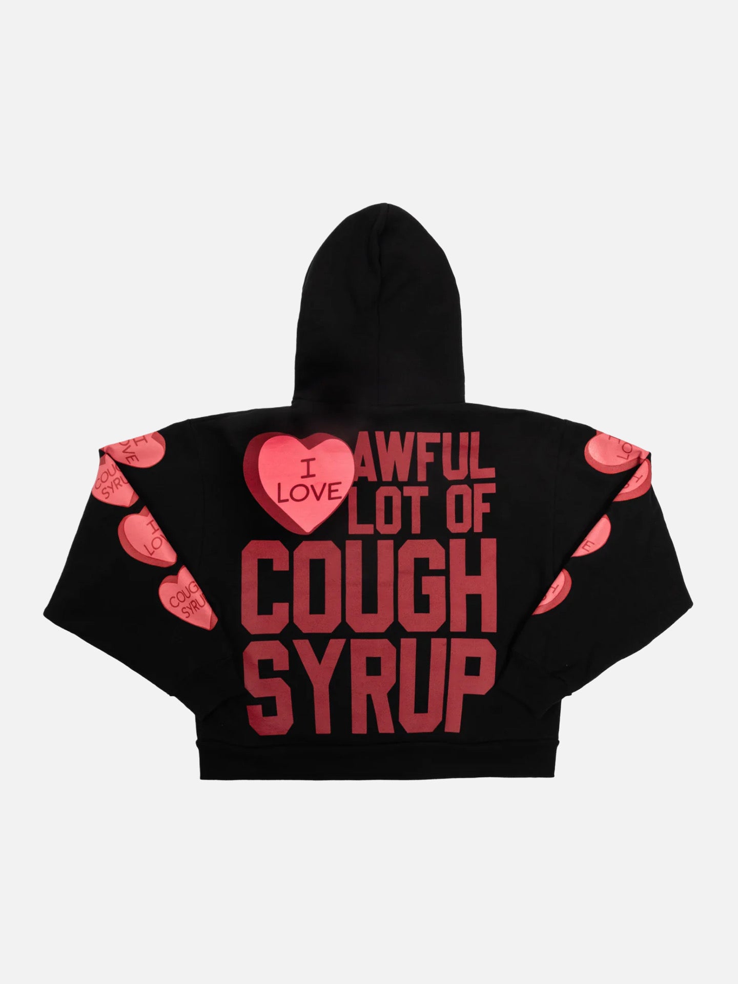 Awful Lot Of Cough Syrup V3 Valentine Zip Up Hoodie ‘Black’