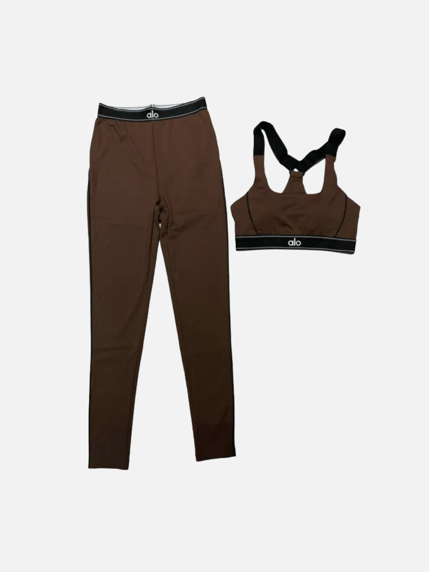 Alo Bra & Legging Set 'Brown'