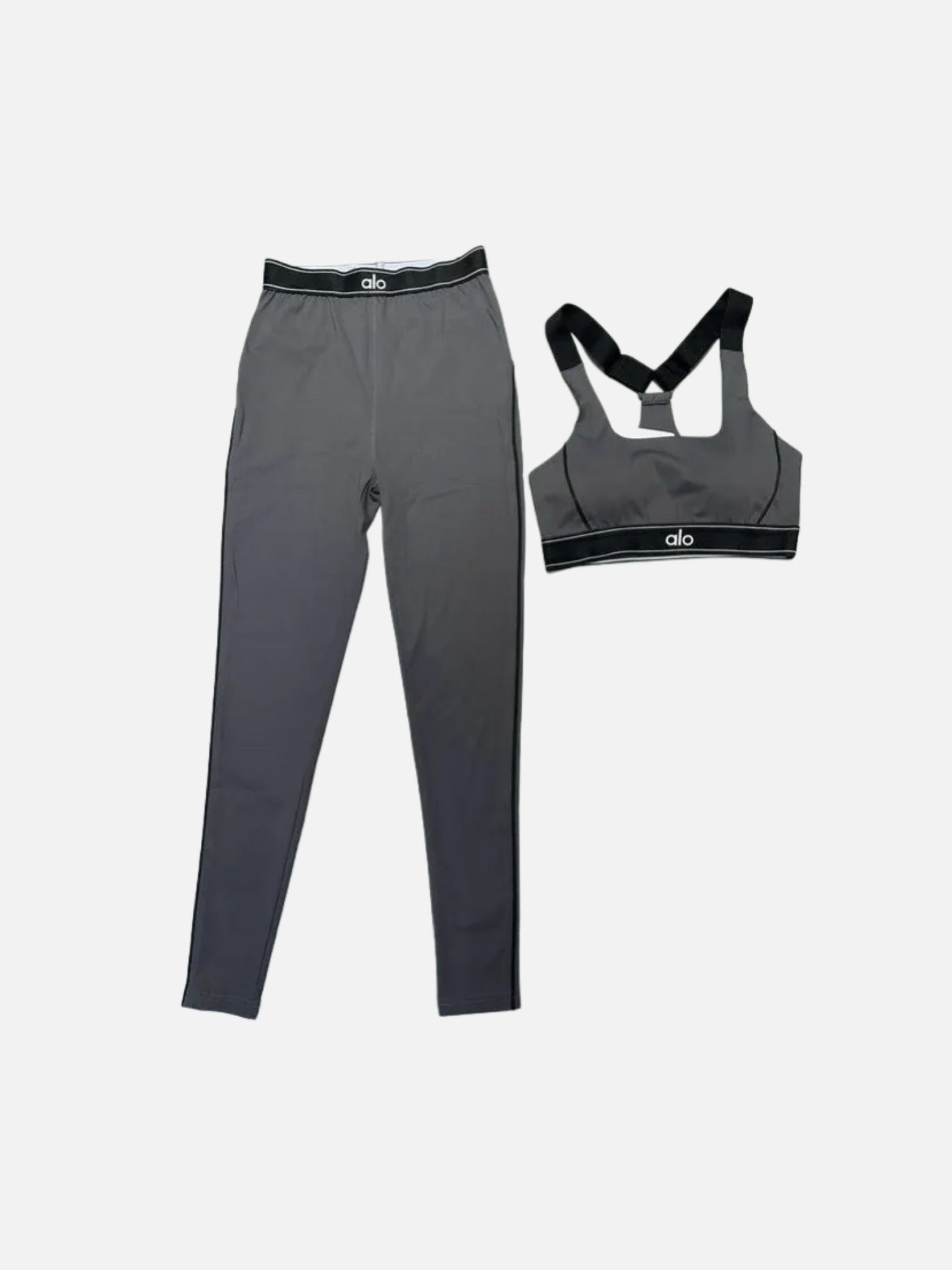 Alo Bra & Legging Set 'Grey'