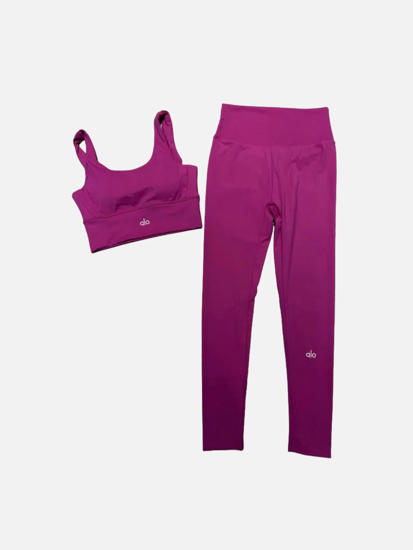 Alo Bra & Legging Set 'Fuschia'