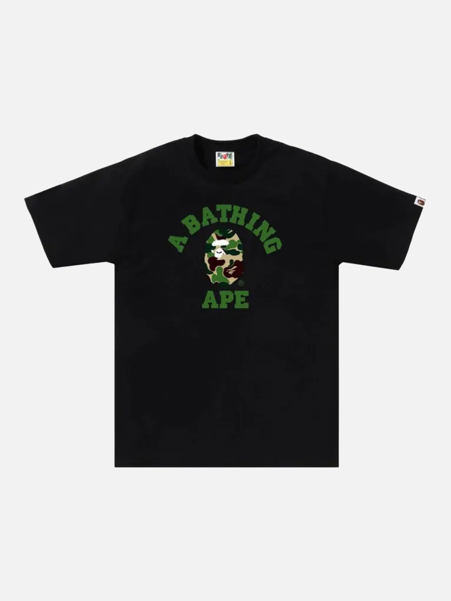 BAPE ABC Camo College Tee 'Black/Green'