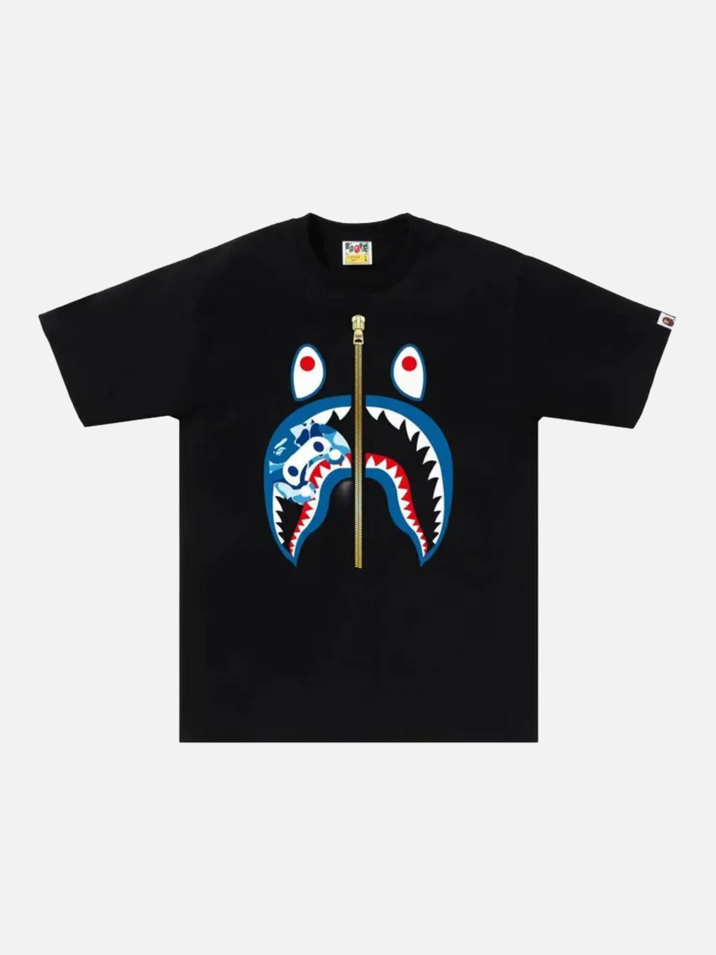 BAPE ABC Camo Milo Shark Tee 'Black/Blue'