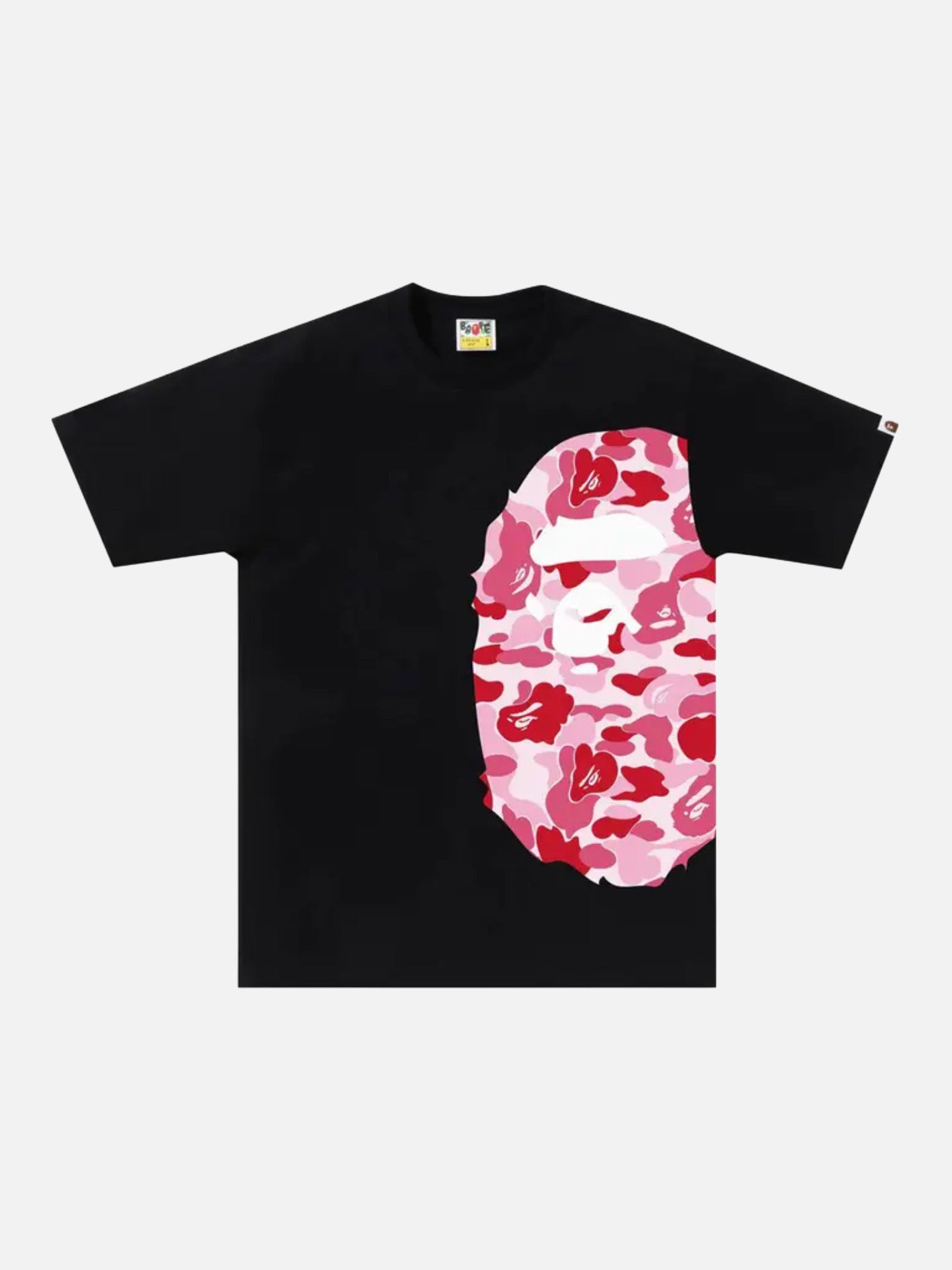 BAPE ABC Camo Side Big Ape Head Tee 'Black/Pink'