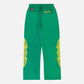 Chrome Hearts Floral Mesh Jersey Pants 'Green/Gold'