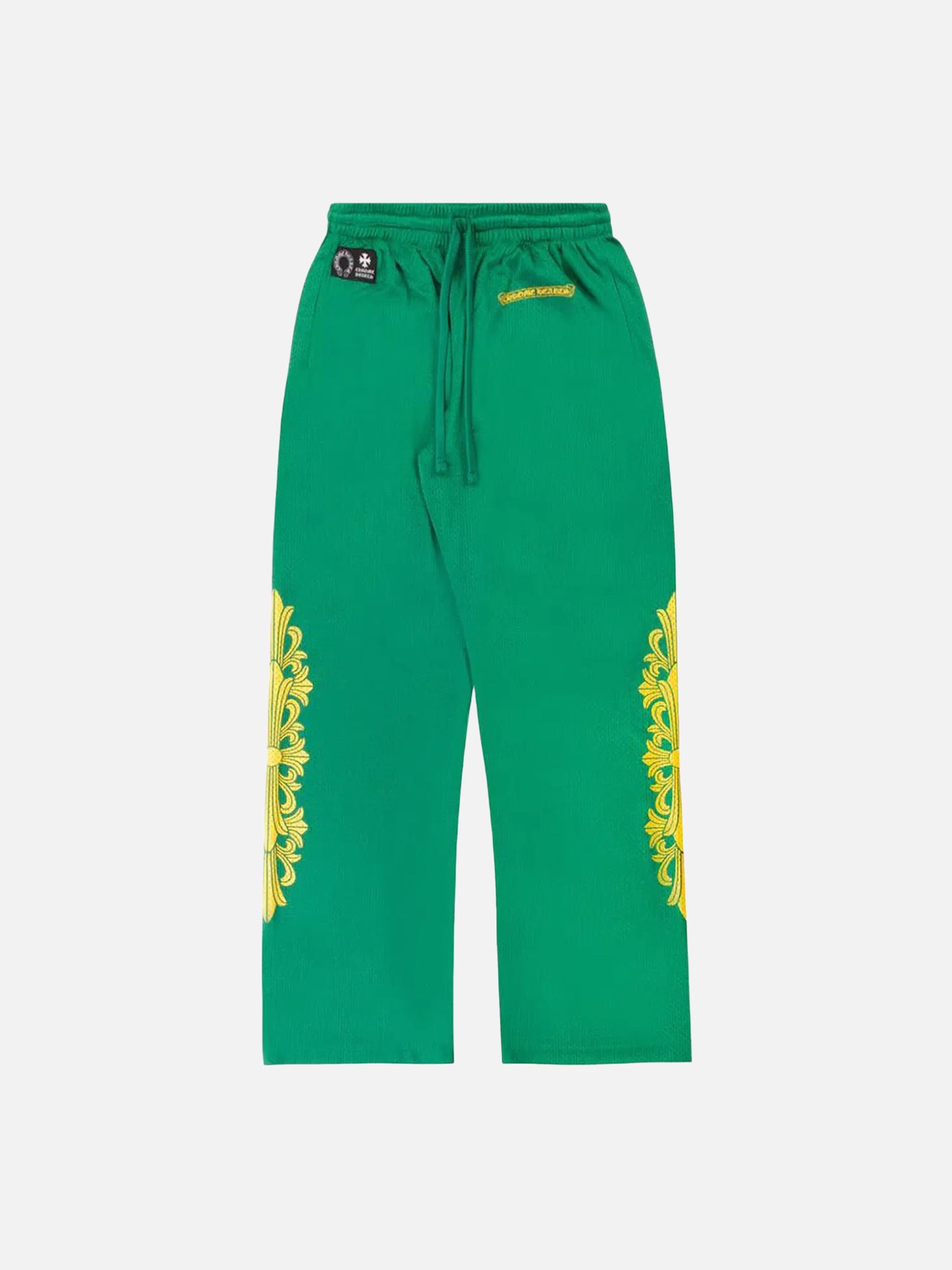 Chrome Hearts Floral Mesh Jersey Pants 'Green/Gold'