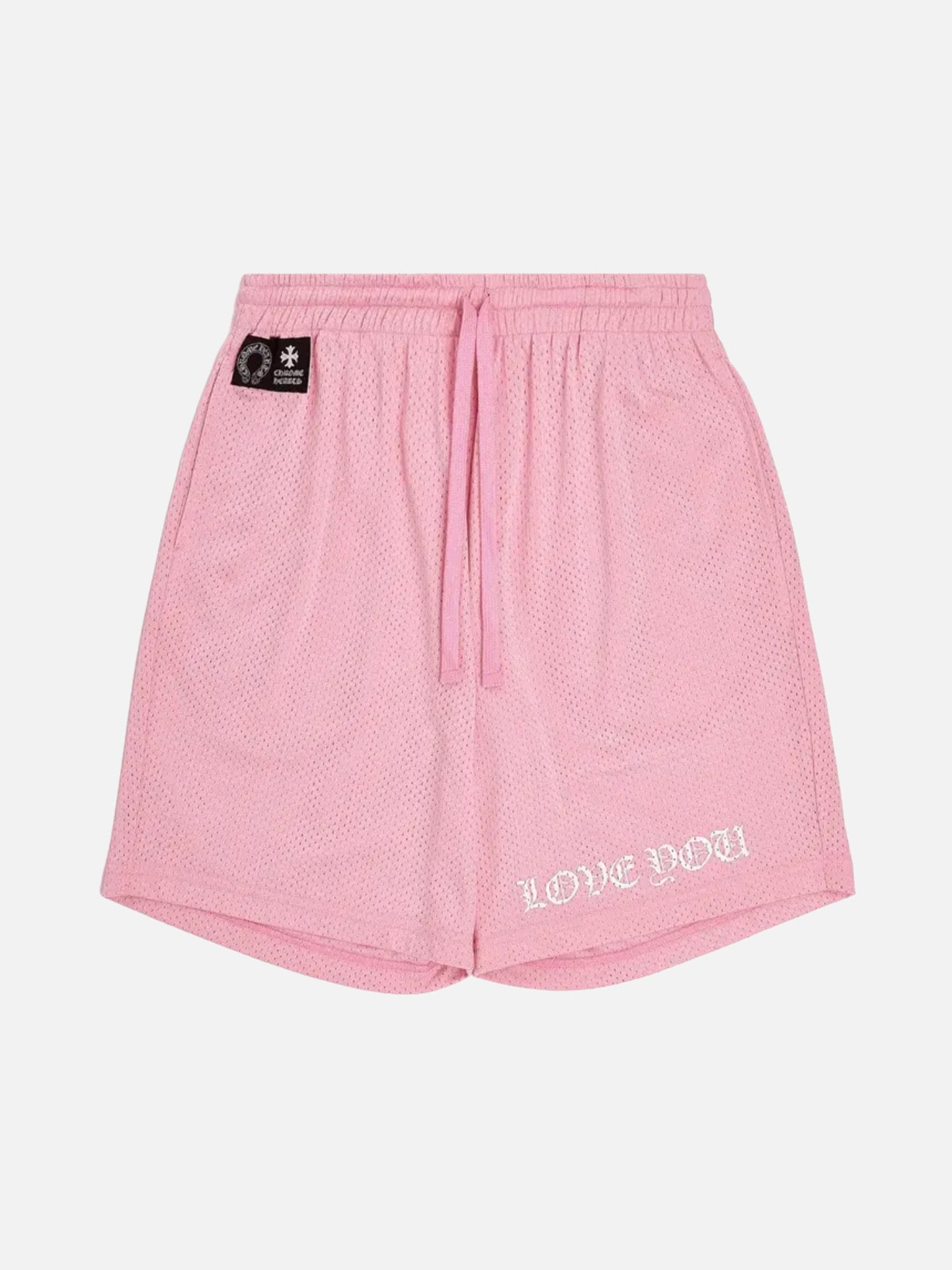 Chrome Hearts Love You Mesh Varsity Shorts 'Pink'
