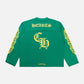 Chrome Hearts Floral Jersey Long-Sleeve Tee 'Green/Gold'