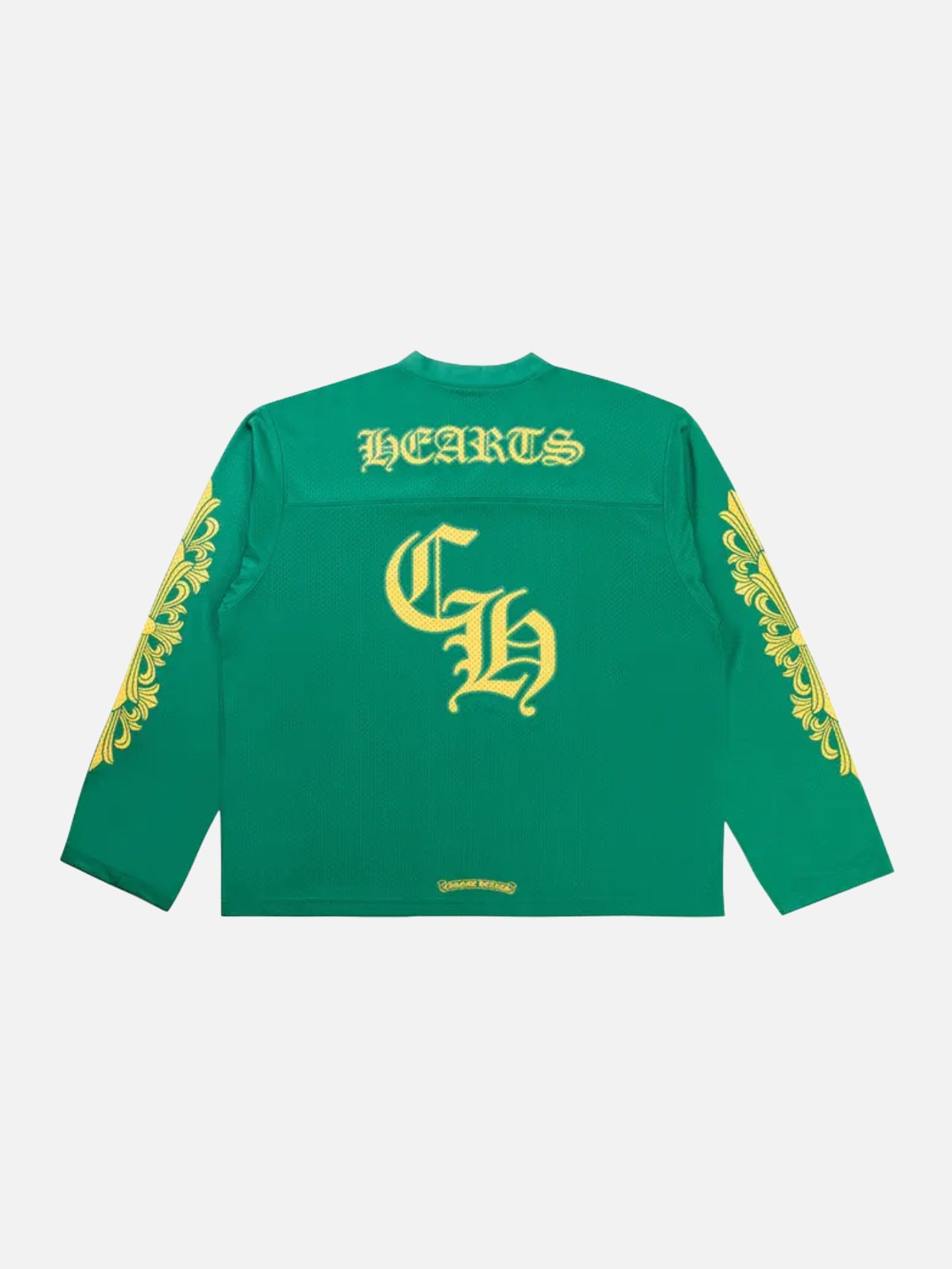 Chrome Hearts Floral Jersey Long-Sleeve Tee 'Green/Gold'