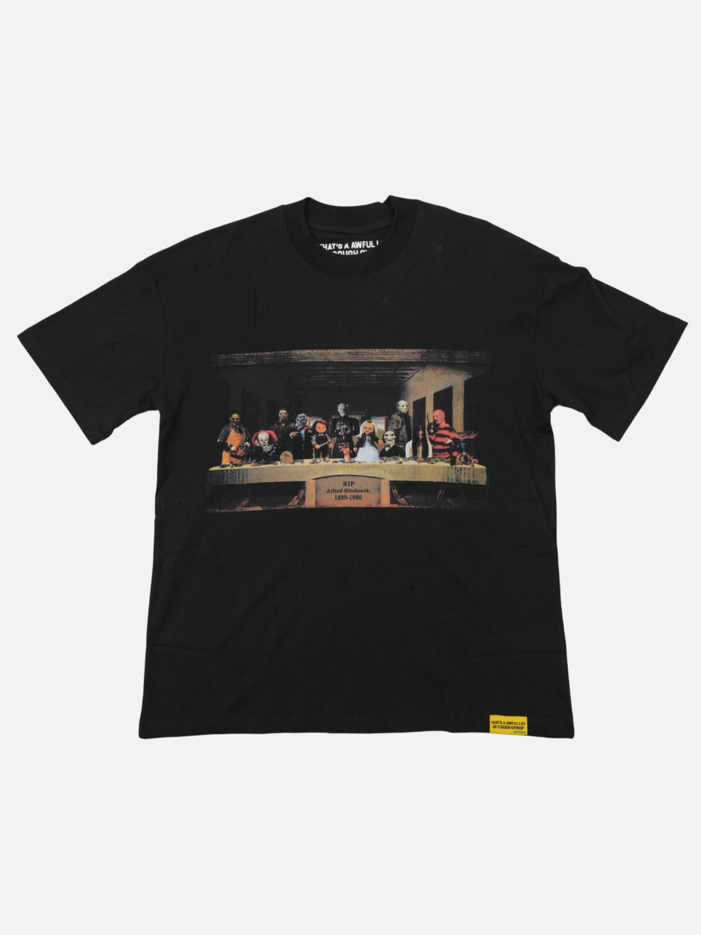 Awful Lot Of Cough Syrup Alfred Hitchcock Tee ‘Black’