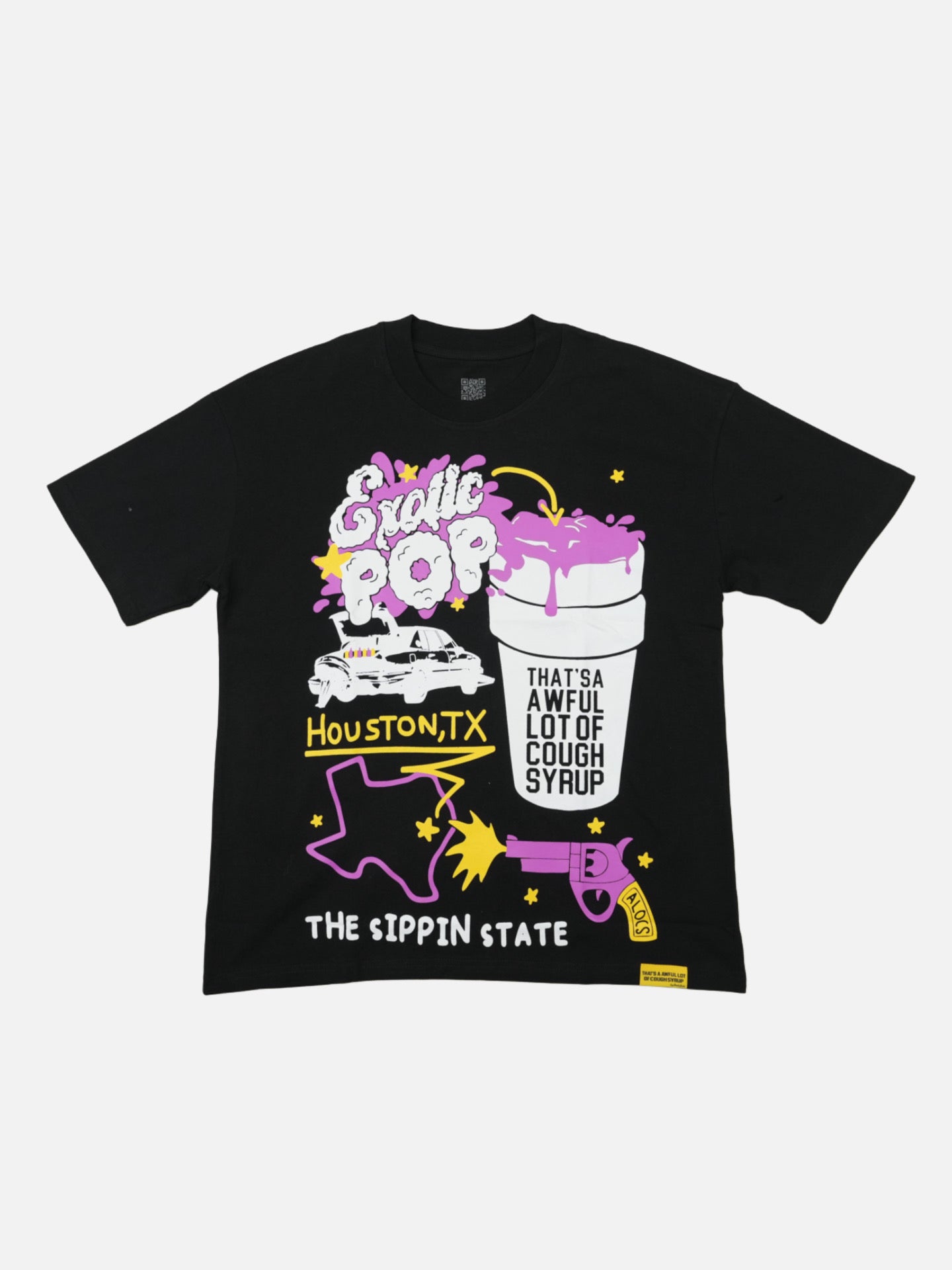 Awful Lot Of Cough Syrup Exotic Pop Tee ‘Black’