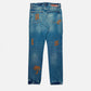 Palm Angels Logo Patches Jeans Blue ‘Golden Brown’