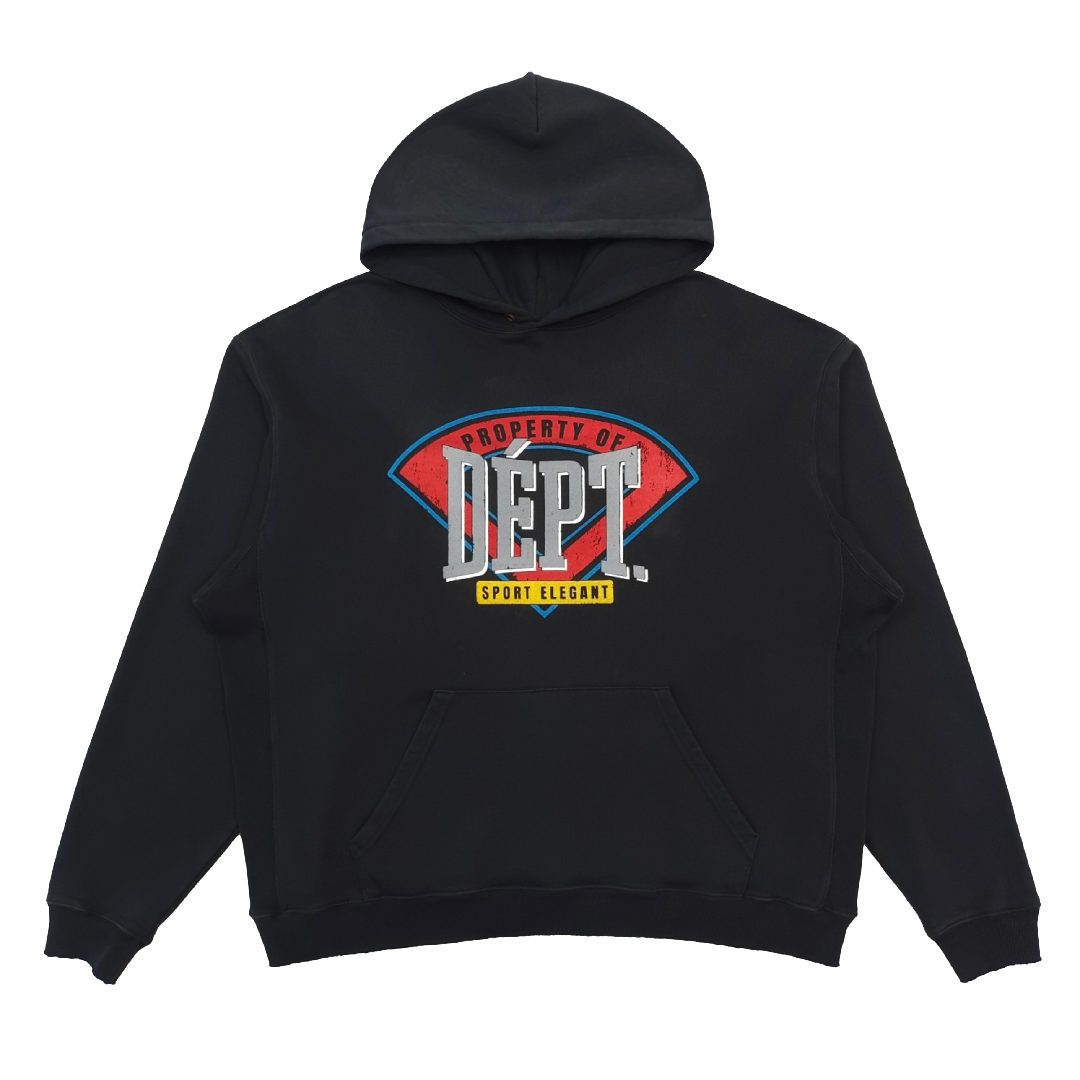 GALLERY DEPT FIELD GRAPHIC BLACK HOODIE