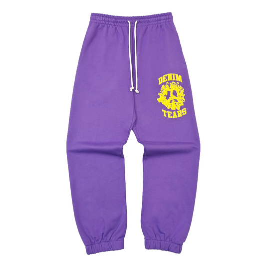 DENIM TEARS UNIVERSITY PURPLE YELLOW SWEATPANTS