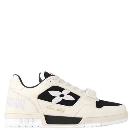 L/V TRAINER MONOGRAM FLOWER BLACK