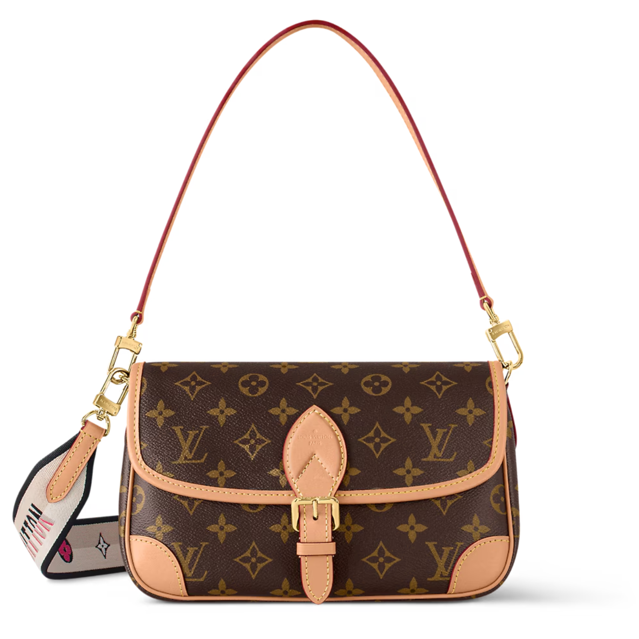 L/V DIANE BLACK MONOGRAM BAG