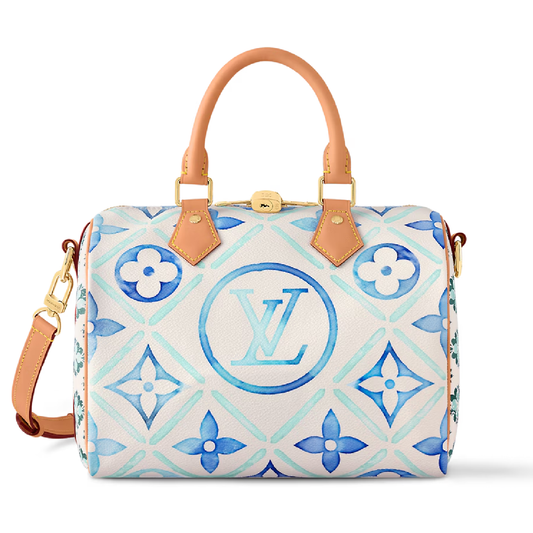 L/V SPEEDY BANDO 25 BLUE MONOGRAM BAG