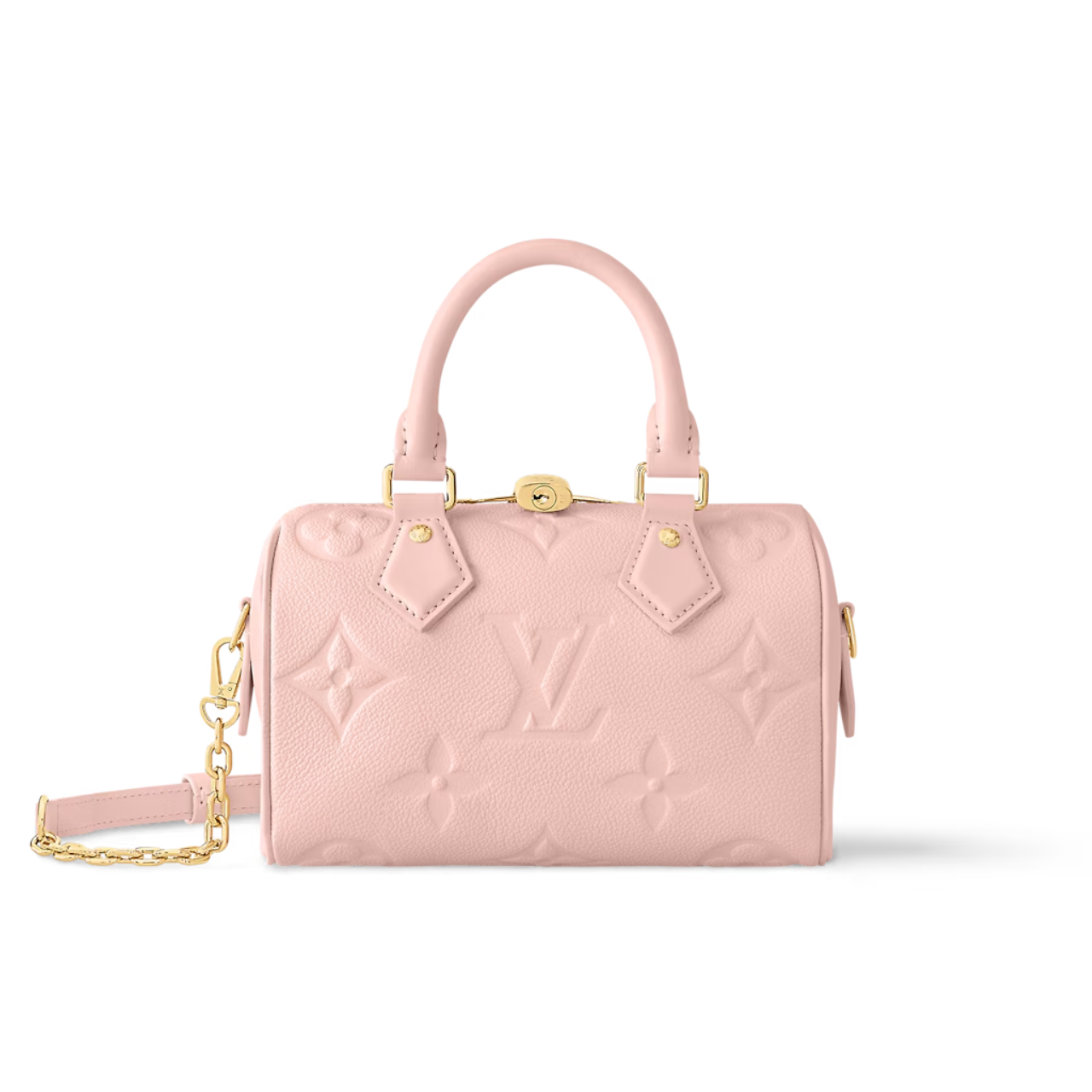 L/V SPEEDY BANDO 20 PINK OPALE MONOGRAM BAG