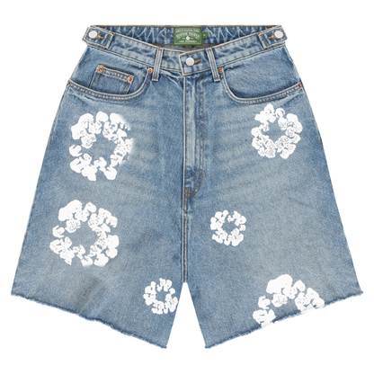 DENIM TEARS JEAN SHORTS BLUE