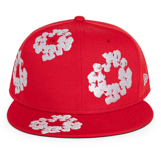 DENIM TEARS FITTED CAP RED