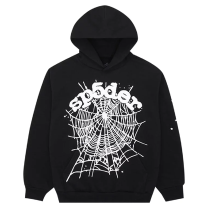 (3 DAY SHIPPING) SP5DER BLACK HOODIE